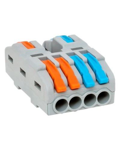 Строительно-монтажная клемма СМК 222-424 разветвительная 4 выхода 0,08-4 мм2 EKF (plc-smk-422-4) - Строительно-монтажная клемма СМК 222-424 разветвительная 4 выхода 0,08-4 мм2 EKF в Москве Клеммные колодки Pintop.ru