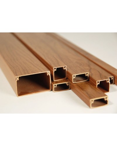 Кабель-канал 40x25, двойной замок, орех (40 м/уп) (ПожТехКабель) в Москве Кабель-канал Pintop.ru