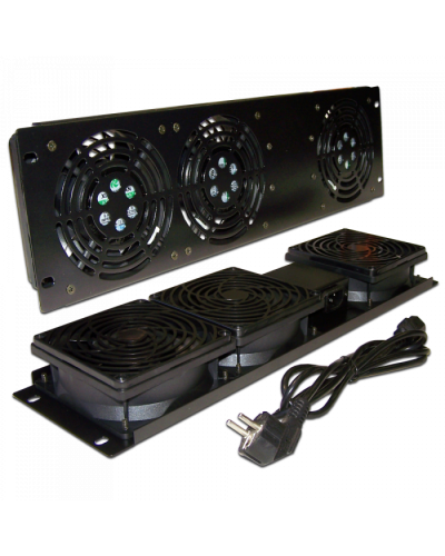 Блок 3-х вентиляторов 19 вертикальный, без термостата, 3U TWT (TWT-CB-FANV3-RACK) в Москве Вентиляторные модули Pintop.ru