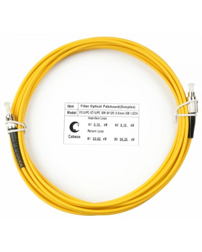 Шнур оптический simplex FC-ST 9/125 sm 7м LSZH Cabeus FOP(s)-9-FC-ST-7m в Москве Патч-корды оптические Pintop.ru