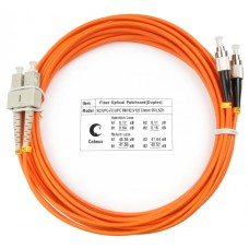 Шнур оптический duplex SC-FC 62,5/125 mm 25м LSZH Cabeus FOP-62-SC-FC-25m