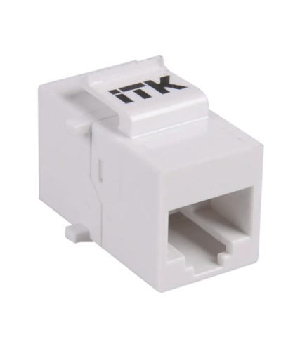 Проходной адаптер кат.5E UTP, RJ45-RJ45, тип Keystone Jack ITK CS7-1C5EU в Москве Проходные адаптеры RJ-45 и разветвители Pintop.ru