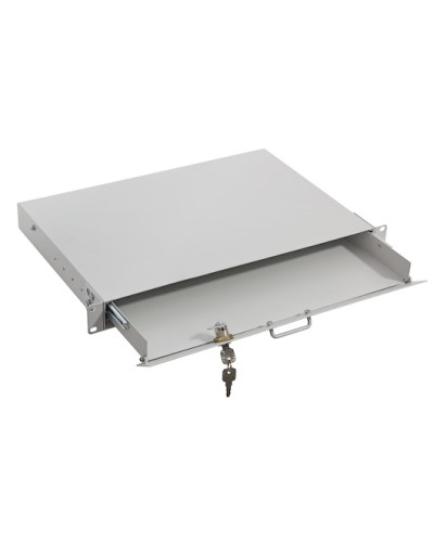 Полка под клавиатуру, выдвижная 1U TLK TLK-KB1-GY в Москве Полки для шкафов и стоек Pintop.ru