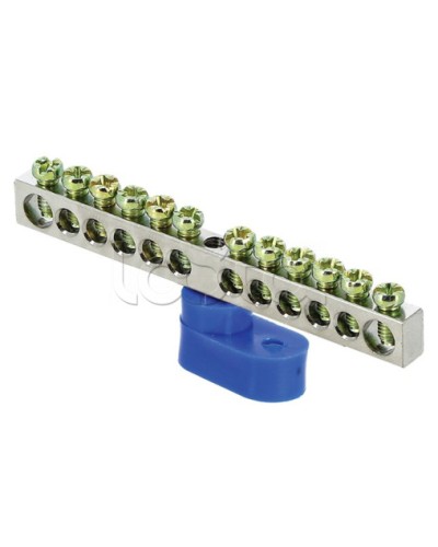 Шина 0 N (6x9мм) 12 отв. цинк синий угловой изолятор EKF PROxima (sn1-63-12-1) в Москве Клеммные колодки Pintop.ru
