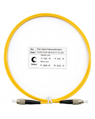 Шнур оптический simplex FC-FC 9/125 SM 1 м LSZH Cabeus FOP(s)-9-FC-FC-1M в Москве Патч-корды оптические Pintop.ru