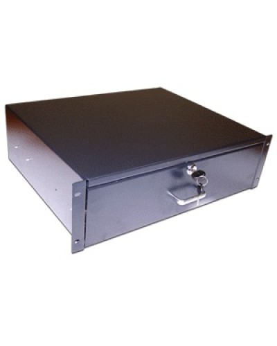 Ящик выдвижной 19, с замком, 2U, черный TWT TWT-CB-DRW-2U в Москве Аксессуары для стоек и шкафов Pintop.ru