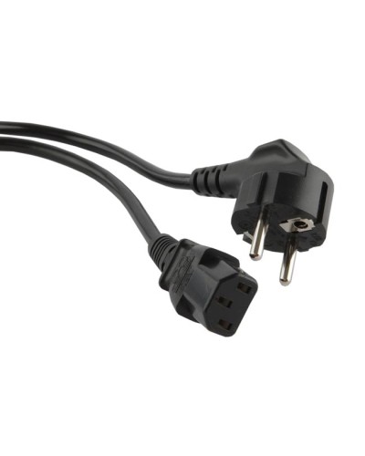 Кабель питания с заземлением Hyperline PWC-IEC13-IEC14-1,0-BK в Москве Патч-корды и пигтейлы Pintop.ru