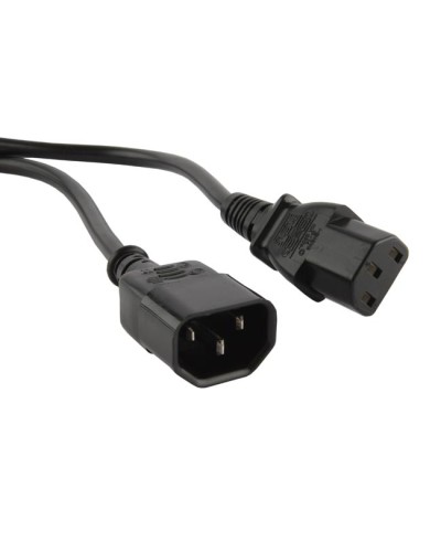 Кабель питания с заземлением Hyperline PWC-IEC13-IEC14-1.8-BK в Москве Патч-корды и пигтейлы Pintop.ru