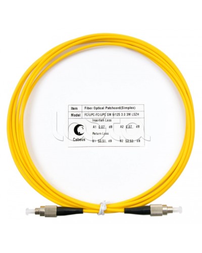 Шнур оптический simplex FC-FC 9/125 SM 3 м LSZH Cabeus FOP(s)-9-FC-FC-3M в Москве Патч-корды оптические Pintop.ru