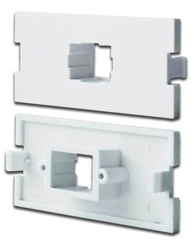 Вставка модульная под SC симплексный адаптер в розетку LAN-MB, белая LANMASTER LAN-MBP-1SC-WH в Москве Коннекторы Pintop.ru