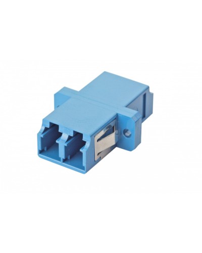 Оптический адаптер OS2, дуплекс LC, с фланцами, синий Eurolan (36A-S2-2L-02BU) в Москве Проходные адаптеры и розетки оптические Pintop.ru