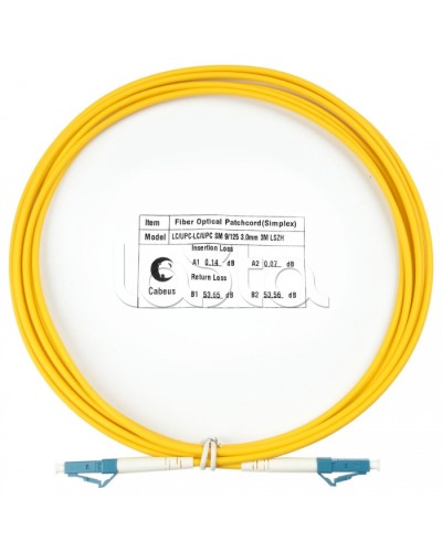 Шнур оптический simplex LC-LC 9/125 SM 3 м LSZH Cabeus FOP(s)-9-LC-LC-3M в Москве Патч-корды оптические Pintop.ru