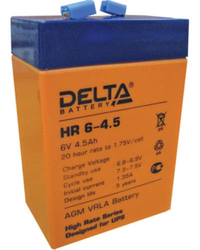 Аккумулятор свинцово-кислотный Delta HR6-4.5 в Москве Электротехническое оборудование Pintop.ru