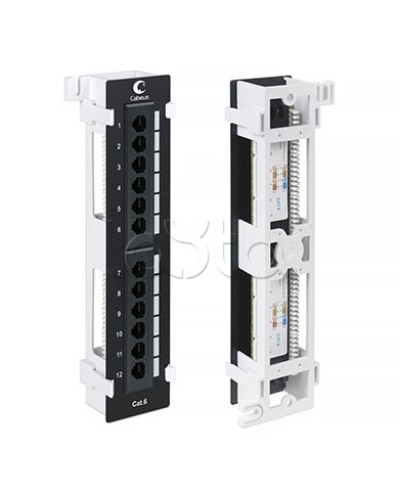 Патч-панель настенная, 12 портов RJ-45 Cabeus (PL-12-CAT.6-WL-DUAL IDC) в Москве Патч панель Pintop.ru