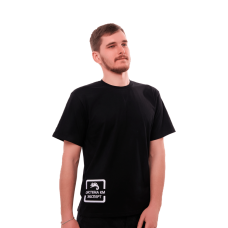 Футболка с логотипом СИСТЕМА КМ размер M черная КМ-профиль (T-shirt-KM-M-black)