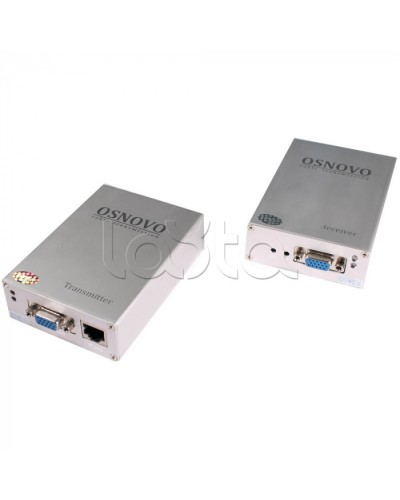 Комплект для передачи VGA и аудиосигнала по витой паре, до 50 м OSNOVO TA-V/1+RA-V/1 в Москве Видеоусилители, Модуляторы, Делители Pintop.ru