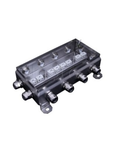 Коробка монтажная огнестойкая Гефест КМ-О (16к*6,0)-IP66 1224нерж, 12 вводов 123х240х60 в Москве Распределительные коробки Pintop.ru