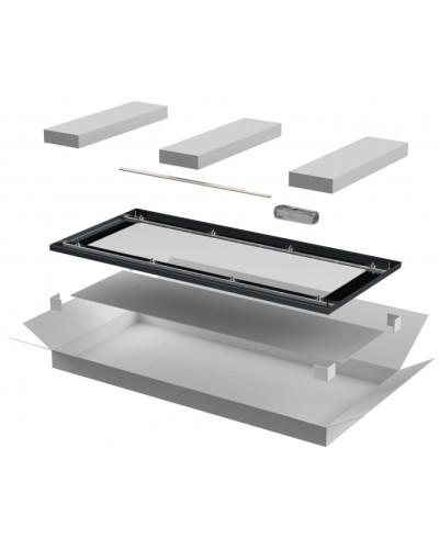 ITK LINEA E Дверь стеклянная 600мм шкафа 33U чер. (LE05-33U6X-DR) в Москве Аксессуары для стоек и шкафов Pintop.ru