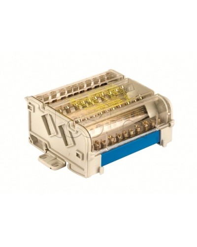 Блок распределительный на DIN рейку 4р 125А, 11х6мм 2х7,5мм 2x9мм. DKC BD125154 в Москве Аксессуары для стоек и шкафов Pintop.ru