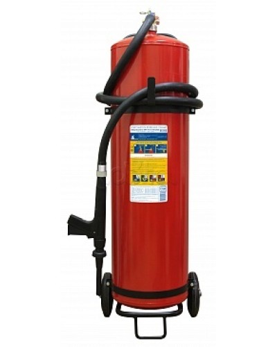 Огнетушитель ПОЖТЕХНИКА ОВП-80(з) МИГ летний (ФторПАВ) на съемн.тележке с перекр. стволом (баллон 100 л, ОТВ 80 л) в Москве Огнетушители Pintop.ru