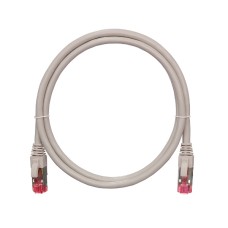 Шнур коммутационный 2хRJ45/8P8C S/FTP кат.6A (NMC-PC4SA55B-010-GY) NIKOMAX (1м)