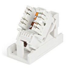 Розетка RJ-45, одинарная, категория 5е, с наклонным модулем Hyperline SIP2K-C5E-M45-22.5