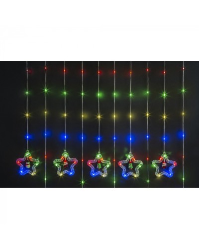 Гирлянда Navigator 95 012 NGF-D035-01 (бахрома звезды и фигурки WW 3*0.6м IP20) в Москве Источники света(Лампы) Pintop.ru