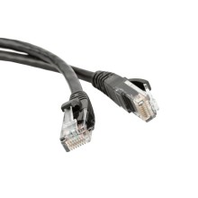 Патч-корд RJ45 - RJ45, 4 пары, UTP, категория 5е, 0.5 м, черный, LSZH LANMASTER LAN-PC45/U5E-0.5-BK