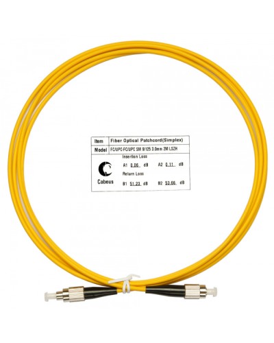 Шнур оптический simplex FC-FC 9/125 SM 2 м LSZH Cabeus FOP(s)-9-FC-FC-2M в Москве Патч-корды оптические Pintop.ru