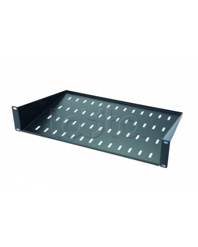Полка стационарная 2U глуб. 300 мм Eurolan (60A-02-30-11BL) в Москве Полки для шкафов и стоек Pintop.ru
