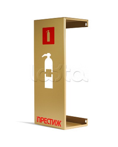 Подставка настенная под огнетушитель ПРЕСТИЖ золото ПОЖТЕХНИКА в Москве Аксессуары для огнетушителей Pintop.ru