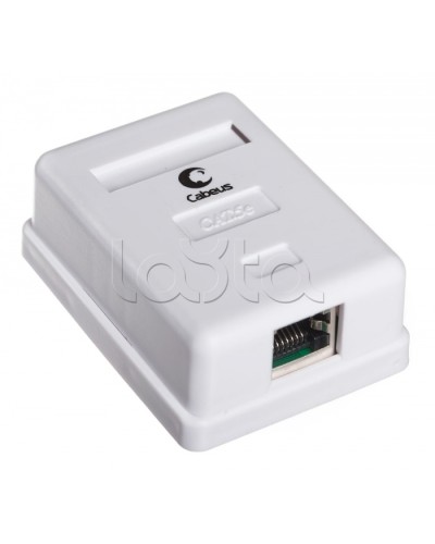 Розетка компьютерная RJ-45(8P8C), категория 5e, экранированная, одинарная, внешняя, Dual IDC(110&Krone type) Cabeus WS-8P8C-Cat.5e-SH-1 в Москве Розетки компьютерные и телефонные Pintop.ru