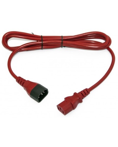 Кабель питания монитор-компьютер Hyperline PWC-IEC13-IEC14-3.0-RD в Москве Патч-корды и пигтейлы Pintop.ru