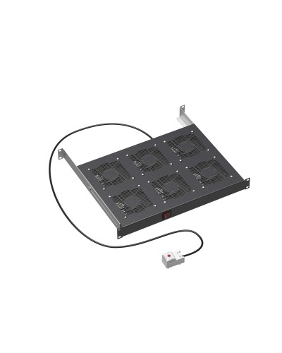 19 Вентиляторный модуль 6 вентиляторов с термостатом для 19 IT-корпусов STI/CQE, RAL9005 DKC (R519VSIT6FTB) в Москве Вентиляторные модули Pintop.ru