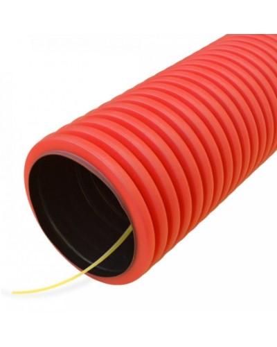 Труба гофрированная двустенная ПНД гибкая тип 750 (SN29) с/з красная д63 (100м/уп) Промрукав (PR15.0045) в Москве Труба гофрированная Pintop.ru