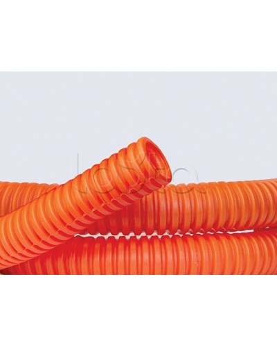 Труба ПНД гибкая гофр. д.20мм, лёгкая без протяжки, 100м, цвет оранжевый DKC 70920 в Москве Труба гофрированная Pintop.ru