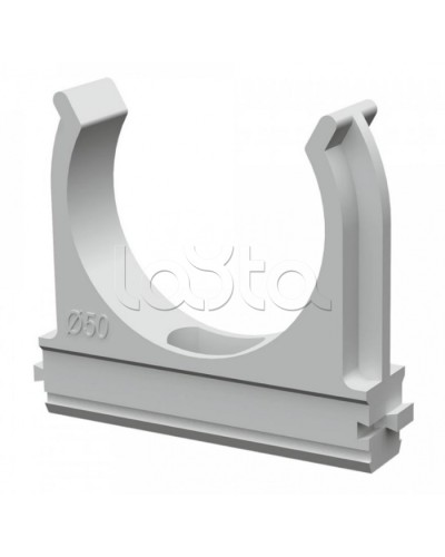 Крепёж-клипса для труб д50 безгалогенная (HF) атмосферостойкая серая (10шт/200шт уп/кор) Промрукав (PR13.0349) в Москве Держатели, клипсы, скобы Pintop.ru