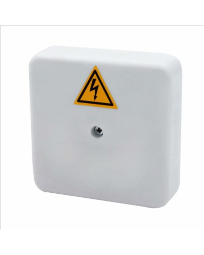 Коробка распределительная огнестойкая КРОПС-П0, IP41, габаритные размеры 75х75х20 мм, для кабелей сечением до 4 мм2, 4 клеммы КМ-Профиль (FRJB-KM-P0-4-04-КРОПС-IP41) в Москве Распределительные коробки Pintop.ru