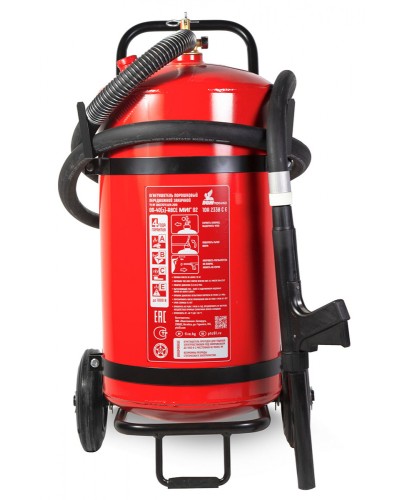 Огнетушитель ПОЖТЕХНИКА ОП-40(з) МИГ на тележке с перекрывным стволом, (баллон 50л., ОТВ-40кг) в Москве Огнетушители Pintop.ru