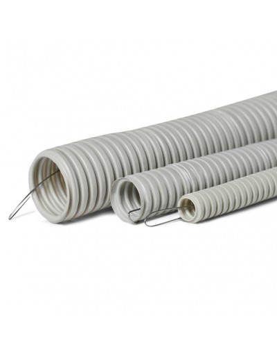 Труба гофр. тяжелая самозатух. ТГТ СЗПВХ 32 мм с зондом (50 м) ПожТехКабель в Москве Труба гофрированная Pintop.ru