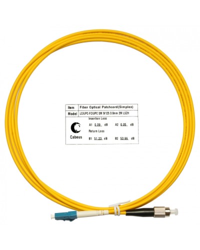 Шнур оптический simplex LC-FC 9/125 sm 2м LSZH Cabeus FOP(s)-9-LC-FC-2m в Москве Патч-корды оптические Pintop.ru