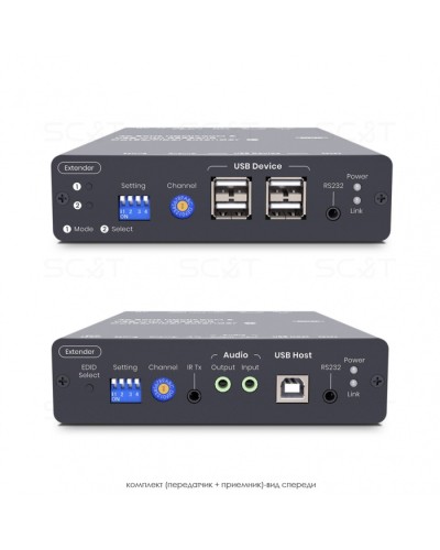 HDMI KVM удлинитель сигнала HDMI SC&T HKM01-4K6G в Москве Видеоусилители, Модуляторы, Делители Pintop.ru