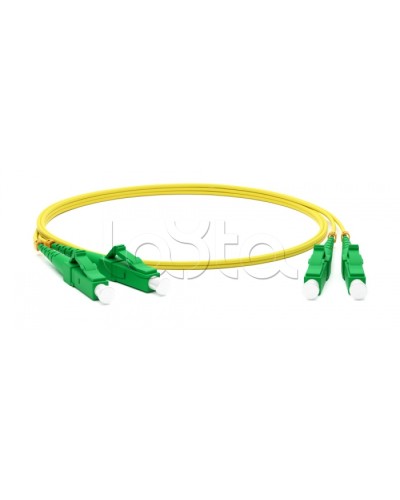 Патч-корд волоконно-оптический одномодовый SM 9/125 (OS2), LC/APC-LC/APC, duplex, LSZH, 2 м Hyperline FC-D2-9-LC/AR-LC/AR-H-2M-LSZH-YL в Москве Патч-корды оптические Pintop.ru