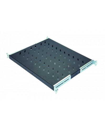 Полка стационарная 1U до 50 кг, 740 мм, черный антрацит Eurolan (60A-01-0A-09BL) в Москве Полки для шкафов и стоек Pintop.ru