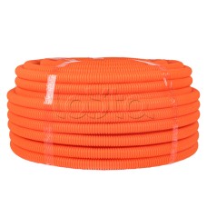 Труба гофр. ПНД с протяжкой d25 мм (75 м) оранжевая EKF-Plast (tpnd-25-o)