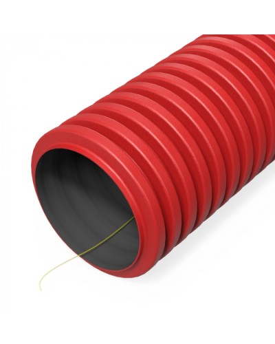 Труба гофр. двуст. ПНД гибкая тип 1250 (SN23) с/з красная d125 мм (50м/100м уп/пал) Промрукав (PR15.00982) в Москве Труба гофрированная Pintop.ru