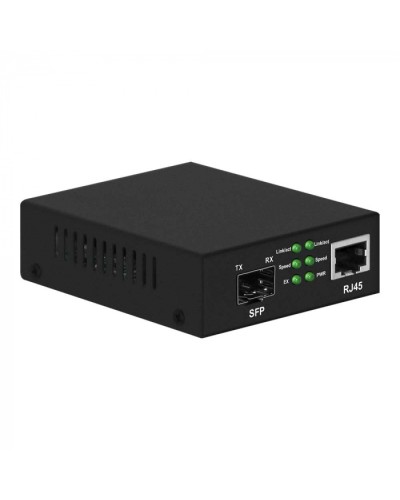 Медиаконвертер Gigabit Ethernet, SFP 1000Мбит/c, RJ45 10/100/1000Мбит/c, поддержка LFP NST NS-MC-1G1GX в Москве Медиаконвертеры Pintop.ru