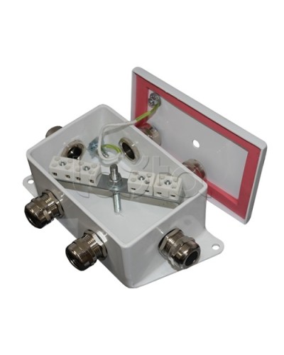 Коробка монтажная огнестойкая Гефест КМ-О (8к*6,0)-IP66-d, четыре ввода 120х80х68 в Москве Распределительные коробки Pintop.ru