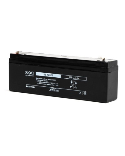 Бастион SKAT SB 12022 АКБ свинцово-кислотная тип AGM 12V 2,2Ач Iзар.0,66 А, ножевые клеммы в Москве Электротехническое оборудование Pintop.ru