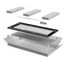 ITK LINEA E Дверь стеклянная 600мм шкафа 33U чер. (LE05-33U6X-DR)